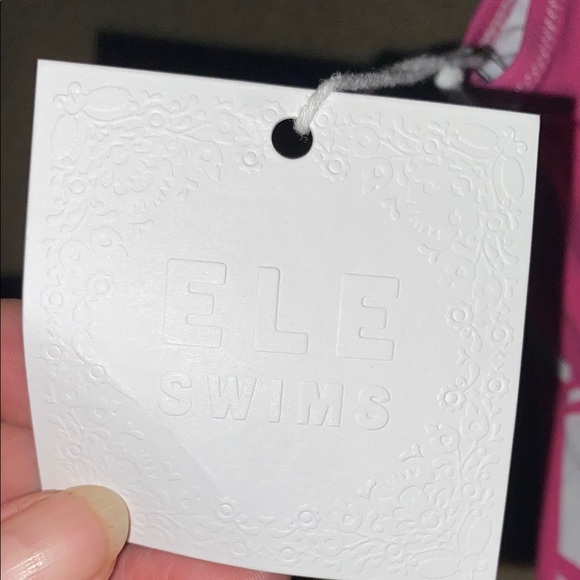 Pink and White Tropical One Piece Swimsuit - Picture 8 of 8